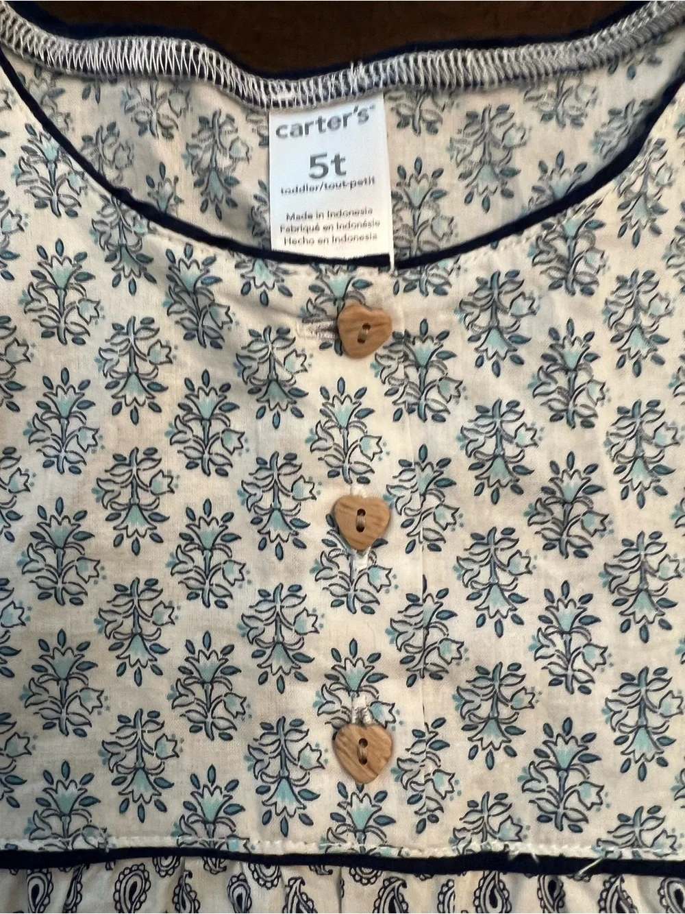 Carter's Multicolor Floral & Paisley Long-Sleeve Top with Bib Panel